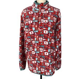 Southern Marsh Fleece Sweater Yuletide 1/4 Zip Tunic Pullover Womens Small